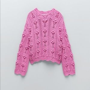 Brand New Zara Knit Pink Sweater